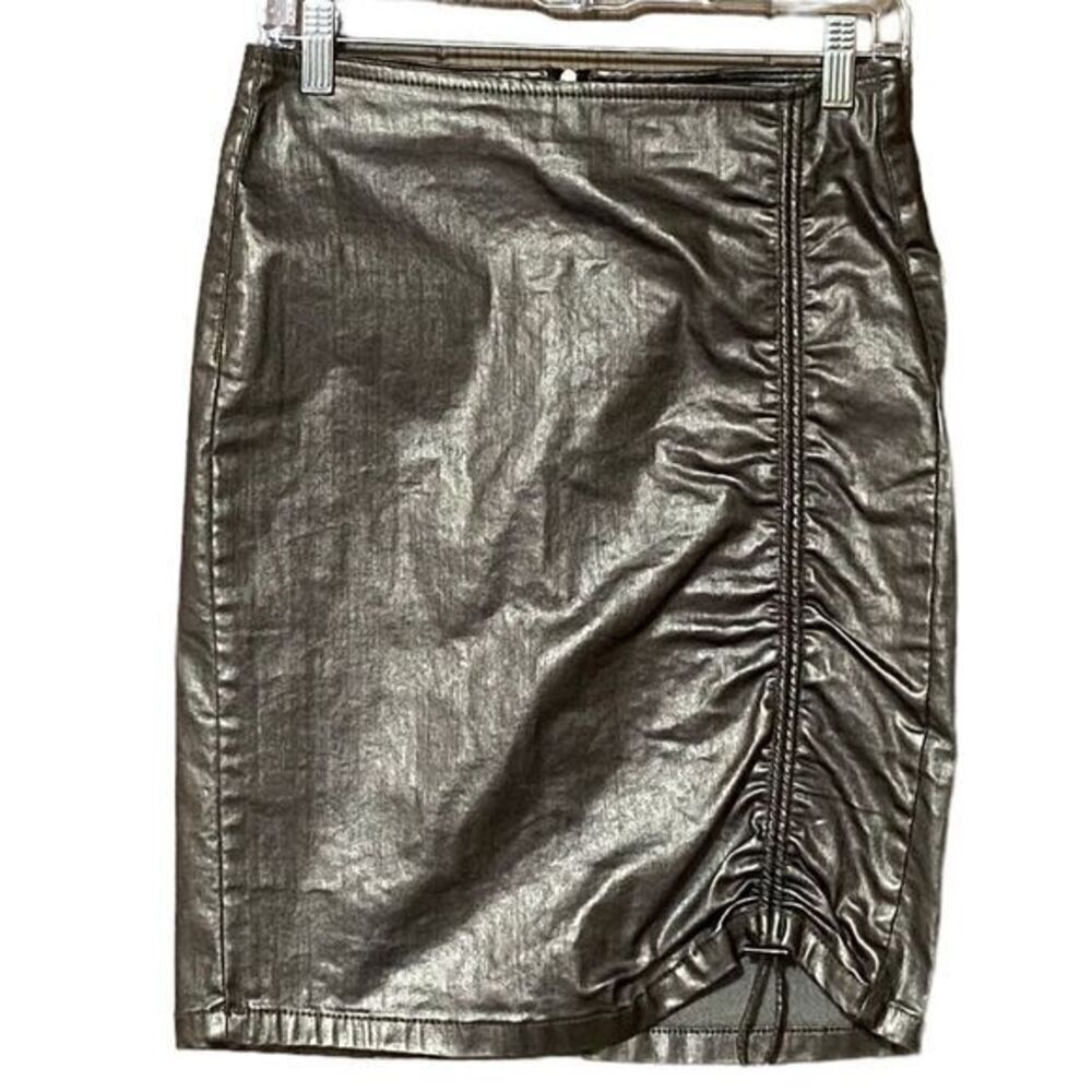 Zara Women’s Skirt Medium Gray Green Metallic Pencil Girly Femme Sassy NWT​